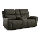 Jarvis Mica Leather Power Reclining Loveseat with Console & Power Headrests - Image 5
