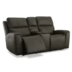 Jarvis Mica Leather Power Reclining Loveseat with Console & Power Headrests - Image 7