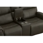Jarvis Mica Leather Power Reclining Loveseat with Console & Power Headrests - Image 8