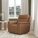 Sawyer Leather Power Recliner with Power Headrest & Lumbar - Image 3