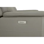 Sawyer Grey Leather Power Reclining Sofa with Power Headrests & Lumbar - Image 7