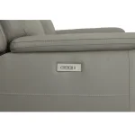 Sawyer Grey Leather Pwr Recl Loveseat w/ Console, Pwr Hdrsts, Lumbar - Image 8