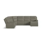 Sawyer Leather Power Reclining Sectional with Power Headrests & Lumbar - Image 4