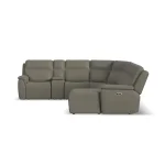 Sawyer Leather Power Reclining Sectional with Power Headrests & Lumbar - Image 5