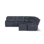 Sawyer Leather Power Reclining Sectional with Power Headrests & Lumbar - Image 4