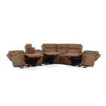 Sawyer Harvest Leather Power Reclining Sectional with Power Headrests & Lumbar - Image 7