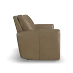 Aria Fawn Leather Power Reclining Loveseat with Console - Image 5