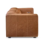 Austin Chestnut Leather Power Reclining Sofa with Power Headrests - Image 5