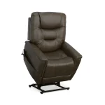 Shaw Driftwood Fabric Power Lift Recliner with Power Headrest & Lumbar - Image 5