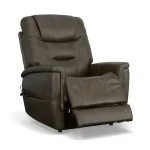 Shaw Driftwood Fabric Power Lift Recliner with Power Headrest & Lumbar - Image 6