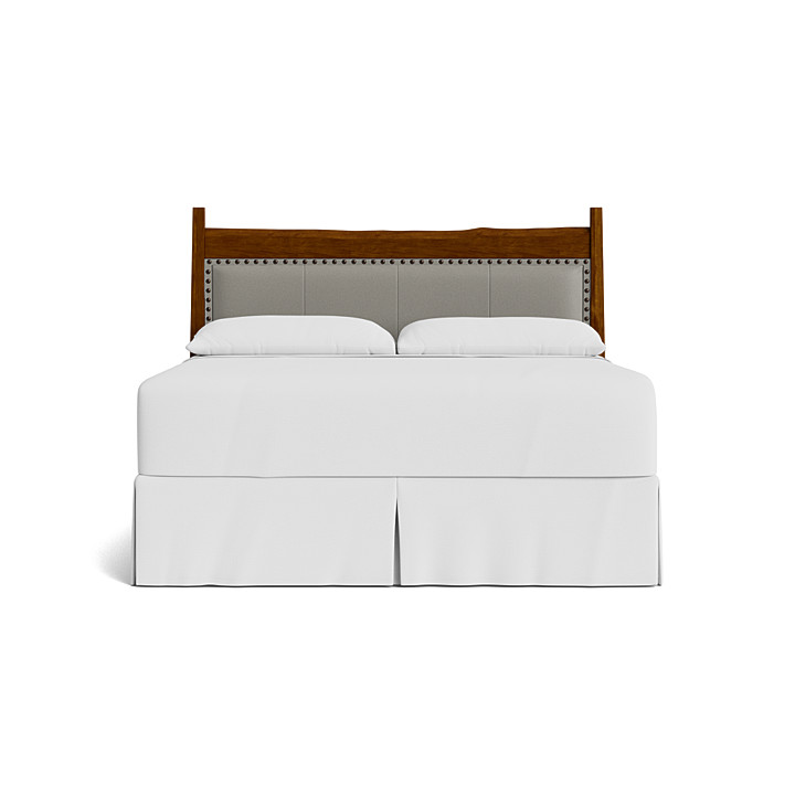 Heritage Live Edge Leather Upholstered Bed