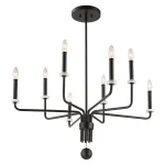 Ebony Elegance, 8 Lt Chandelier - Image 5