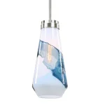Windswept Blue & White, 1 Lt Mini Pendant - Image 5