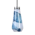Windswept Blue & White, 1 Lt Mini Pendant - Image 6
