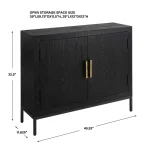 Front Range 2 Door Cabinet, Black - Image 12