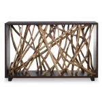 Teak Maze Console Table