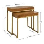 Burl-esque Nesting Tables, S/2 - Image 8