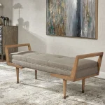Waylon Bench, Taupe Gray - Image 4