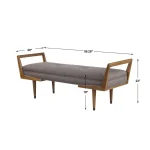 Waylon Bench, Taupe Gray - Image 12