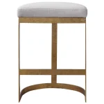 Ivanna Counter Stool, Gold - Beige - Image 9