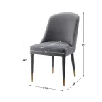 Brie Armless Chair, Gray, 2 Per Box, Priced Each - Image 9
