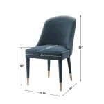 Brie Armless Chair, Blue, 2 Per Box, Priced Each - Image 9