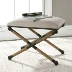 Firth Small Bench, Oatmeal - Image 8