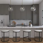 Ivanna Counter Stool, Black - Beige - Image 4