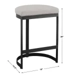 Ivanna Counter Stool, Black - Beige - Image 8