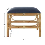 Laguna Small Bench, Navy - Image 9