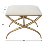 Crossing Small Bench, White - Image 8