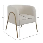 Jacobsen Accent Chair, Natural Shearling - Image 10