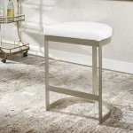Ivanna Counter Stool, Silver - White - Image 10