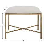 Avenham Small Bench, Gold - Image 8