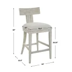 Idris Counter Stool, White - Image 10