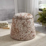 Gumdrop Ottoman, Cow Hide - Image 9