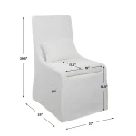 Coley Armless Chair, White - Image 10