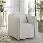Corben Swivel Chair, White - Image 10