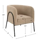 Jacobsen Accent Chair, Latte Shearling - Image 8