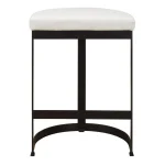 Ivanna Counter Stool, Black - White - Image 6