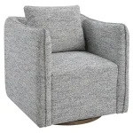 Corben Swivel Chair, Blue - Image 6