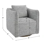 Corben Swivel Chair, Blue - Image 10