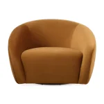 Desoto Swivel Chair, Hazlenut