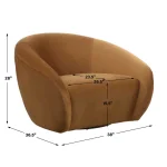 Desoto Swivel Chair, Hazlenut - Image 11