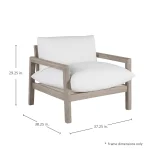 Monterey Teak Outdoor Lounge Chair - Image 7