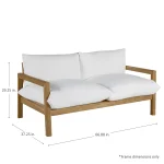 Monterey Teak Outdoor Loveseat - Image 9