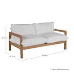 Monterey Teak Outdoor Loveseat - Image 10