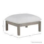 Monterey Teak Outdoor Ottoman - Image 3