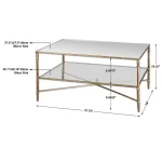 Henzler Coffee Table, Gold - Image 8