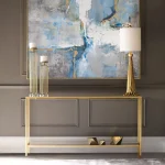 Hayley Console Table, Gold - Image 4